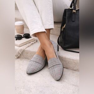 NWT Halogen Plaid Loafer Flats | Chic Workwear | Women’s Size 8.5